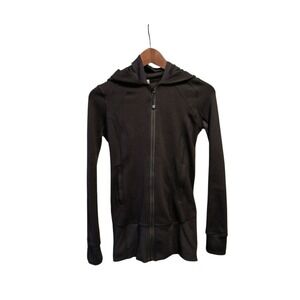 Lululemon Jacket Womens 4 Black Daily Practice Hoodie Full Zip Activewear